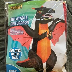 Spirit Inflatable Dragon Costume with Red and Black